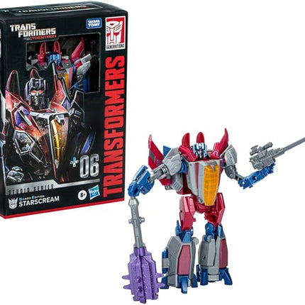 Transformers Toys Studio Series Voyager War for Cybertron 06 Gamer Edition Starscream, 6.5-inch Converting Action Figure, 8+