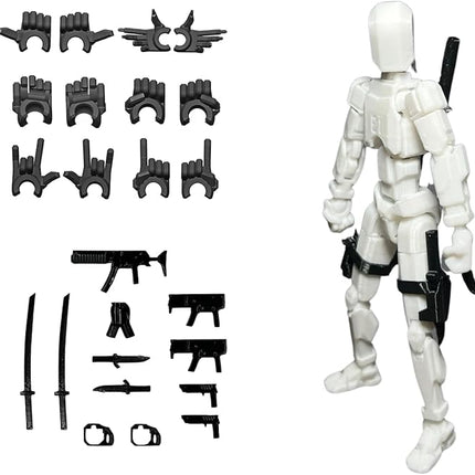 Assembed 3D Printed 5.54'' Stick 13 Action Figure, Multi-Jointed Tian13, Articulated T13 Desktop Decoration,12 in 1 d13 Accessories Best Birthday Festival Gift