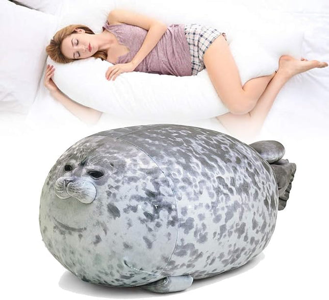 ETAOLINE Chubby Blob Seal Pillow Cute Seal Plush Toy Cotton Stuffed Animals (X-Large)