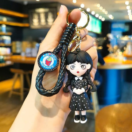 11.5'' Addams Doll with Gift Box, High Heels, Black Dress, and Hair, Perfect Christmas and Birthdays Toy Gift for Girls & Fans(A3)