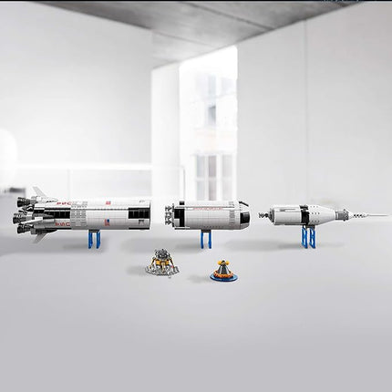 LEGO 92176 Ideas NASA Apollo Saturn V Space Rocket and Vehicles, Spaceship Collectors Building Set with Display Stand [Amazon Exclusive], 14+ years