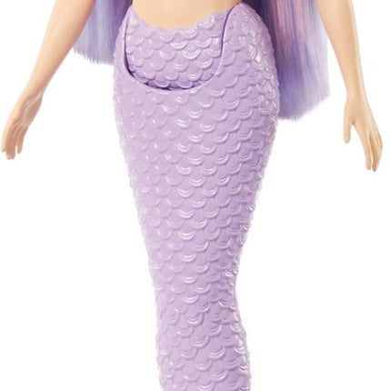 Barbie Mermaid Doll with Pink & Lilac Fantasy Hair & Headband Accessory, Toy with Shell-Inspired Bodice & Lavender Tail