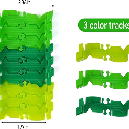 BEMITON 96 Pieces Dinosaur Track Expansion Set - Birthday Gift for 3 4 5 6 7 Year Old Boys Kids, Track Pack Compatible with Dino Race Car Toys, Add-On Accessories for Building Play Sets
