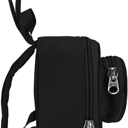 LEGO Kids Brick Mini Backpack Accessory Pouch with Novelty Backstraps, Snaps to Belt or Full-Size Backpack, Holds Small Items like Keys & Headphones, Black