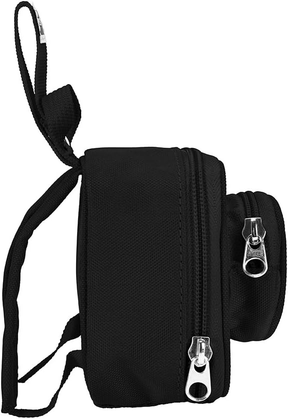 LEGO Kids Brick Mini Backpack Accessory Pouch with Novelty Backstraps, Snaps to Belt or Full-Size Backpack, Holds Small Items like Keys & Headphones, Black