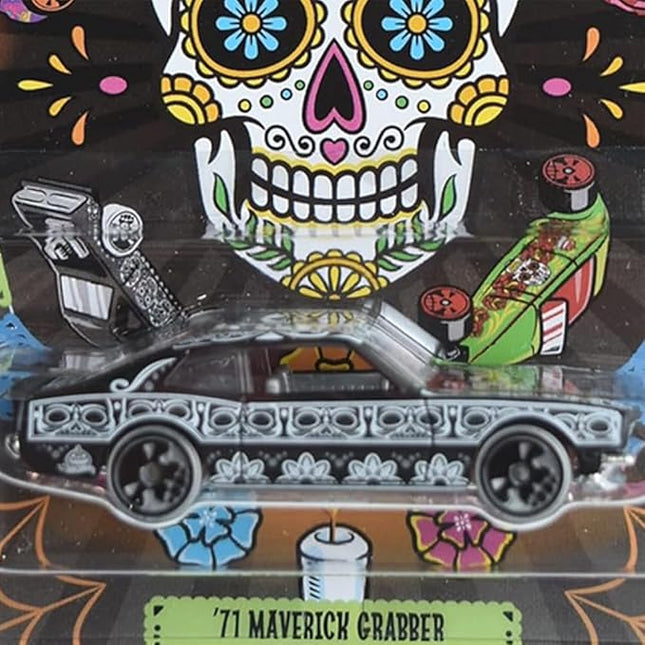 Hot Wheels '71 Maverick Grabber Halloween 1:64 Scale Car, Black, 2" x 3" x 1.5"