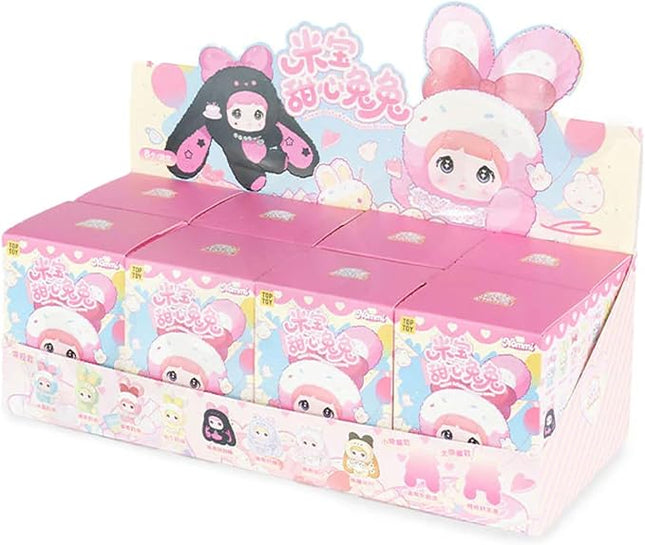 Nommi Blind Box, Cute Vinyl Plush Blind Box Figures,Nommi Baby Sweetheart Series Plush Doll, Kawaii Collectible Toys Figure Mystery Box for Gifts, Whole Set 8 Pcs (Without Duplicates)