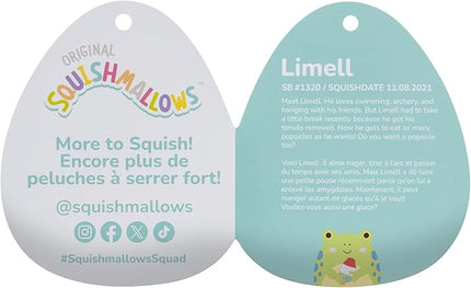 Squishmallows Original 8-Inch Limell Frog with Blue Spots Holding Popsicle - Official Jazwares Plush