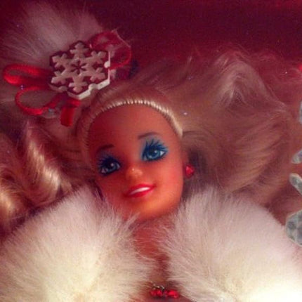 Happy Holidays Barbie Doll Special Edition 1989 w Keepsake Snowflake Ornament (1989 Mattel Hawthorne)