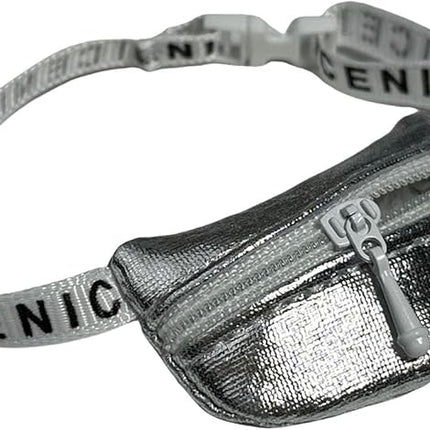 3pcs Doll Accessories Set Included Mini Glasses, Shoulder Bag and Canvas Shoes, Dress Up Accessories Replacement for 17cm Doll, Mini Costume Supplies for 6.7in Figures (Set of Sliver)