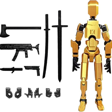 Assembly Completed T13 Action Figure, Titan 13 3D Printed Action Figure, 3D Printed Titan13, Assembled Dummy 13 Lucky 13 Toy Figure