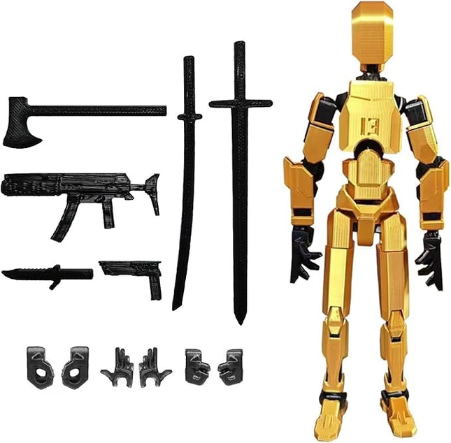 Assembly Completed T13 Action Figure, Titan 13 3D Printed Action Figure, 3D Printed Titan13, Assembled Dummy 13 Lucky 13 Toy Figure