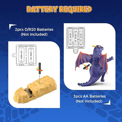 VATOS Dragon Slot Track Cars Set Toys - Racing Car Toy with Light & Spray, 4-7 Years Old Boy Girls Toys, Activity Indoor Kids Track Race Car Gifts