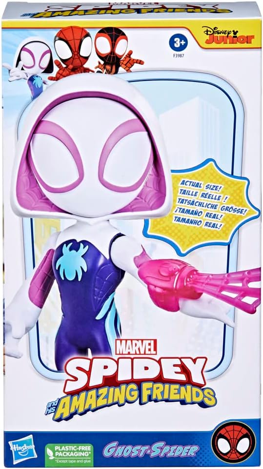 Spidey and his Amazing Friends Marvel Supersized Ghost-Spider Action Figure,Preschool Super Hero Toy,Kids Ages 3 and Up
