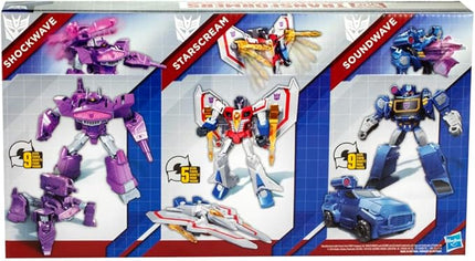 Transformers Decepticon Commander 3-Pack of 5-Inch Robot Action Figures for Boys and Girls, Starscream, Shockwave & Soundwave, Interactive Toys for Kids Ages 6 and Up (Amazon Exclusive)