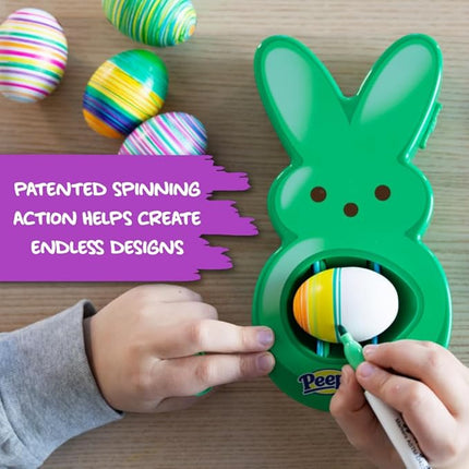 The Eggmazing Egg Decorator - Peeps Bunny - Arts and Craft Set Includes 6 Colorful Quick Drying, Non-Toxic Markers (Green, Ages 3 and Up