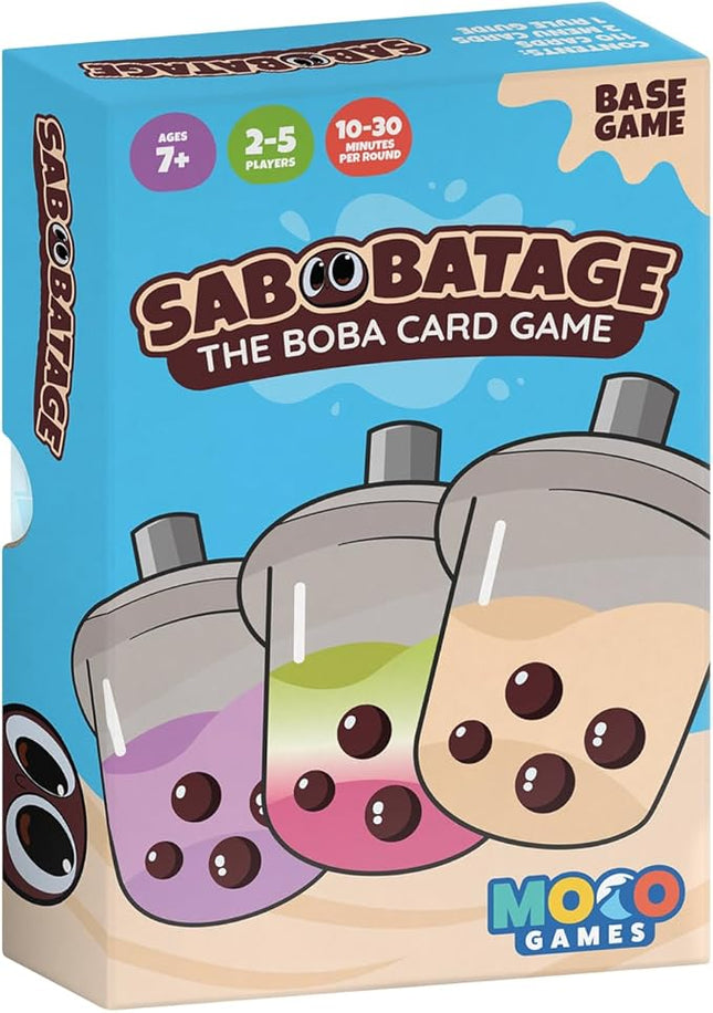 Sabobatage: The Boba Card Game | Easy Family-Friendly Party Game | Card Games for Adults, Teens & Kids | 2-5 Players (Base Game 3rd Edition)