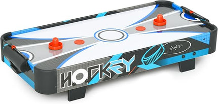 Table Top Air Hockey Table for Kids, 32” Mini Tabletop Air Hockey Game w/Electric Motor Fan, 2 Pushers and 2 Air Hockey Pucks, Great for Playing on The Floor, Tabletop