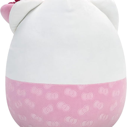Squishmallows Original Sanrio 14-Inch 50th Anniversary Pink Embossed Hello Kitty – Official Jazwares Plush (Large)