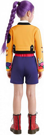 Girls Demon Pop Singer Hunters Costume 3-14 Years Stage Dance Idol Cosplay Outfit, Kids Halloween Costumes