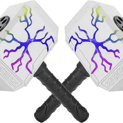 Dart-Blasting Hammer Toys Guns with Light -Toys for 6+ Year Old Boys,Kids Roleplay Toy Thunder Mjolnir Includes 30 Darts Gift for Boys & Girls Shooting Game Toy