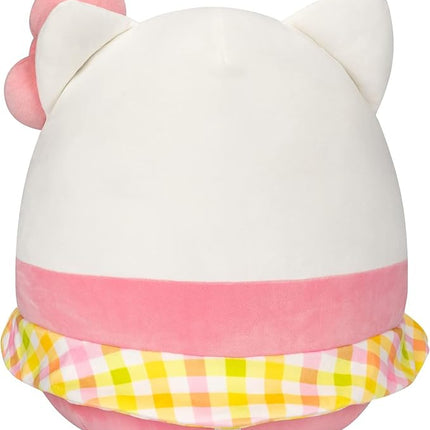 Squishmallows Sanrio 14-Inch Hello Kitty Wearing Gingham Skirt Plush - Large Ultrasoft Official Kelly Toy Plush