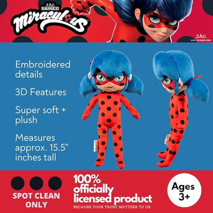 Franco Kids Miraculous Ladybug Bedding Super Soft Plush Decorative Throw Pillow, (Officially Licensed Product)
