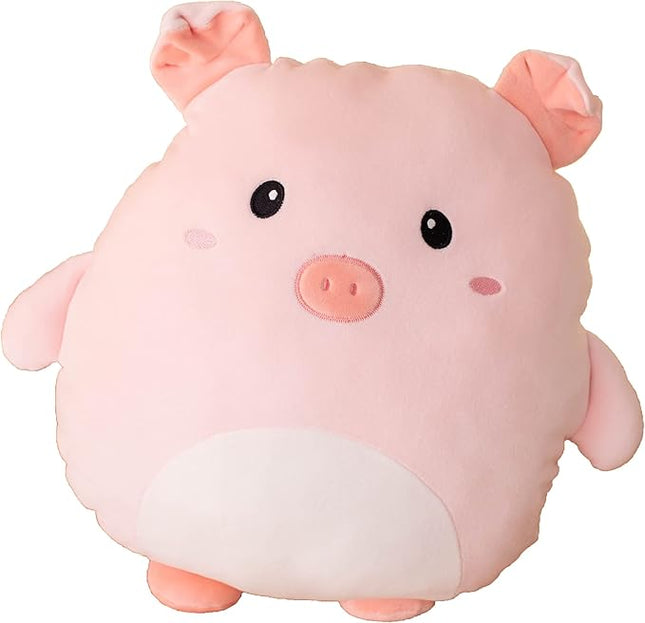 Soft Flat Pig Plush Hugging Pillow Cute Pink Pig Stuffed Animal Piggy Plushies Toys Kids Piglet Anime Cushion for Birthday, Valentine's Day, Christmas...16.5 Inch