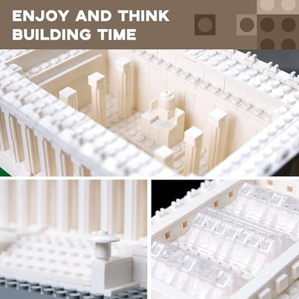 Architectural Lincoln Memorial Large Collection Building Set Model Kit and Gift for Adults (973 Pieces)