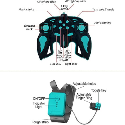 Gesture Sensing RC Stunt Car, 360 Spins Double Sided Hand Controlled Glove RC Car with Lights Music, Birthday Gifts for Boys Age 6-12