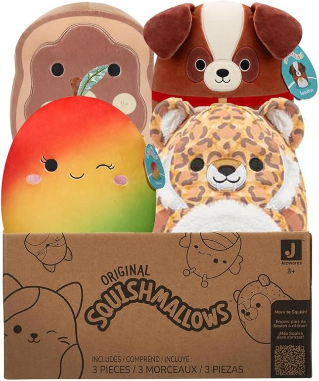 Squishmallows Official Kellytoy 8" Plush Mystery Pack - Styles Will Vary in Surprise Box That Includes 4 8" Plush Plush Collectible Soft & Squishy Mini Stuffed Animal Toy