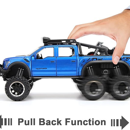 Toy Truck Pickup Model Car for Boys Age 3-8 Diecast Truck by F150 with Sound and Light for Kids, Pull Back Car Gift Toys for 4-7 Years Old