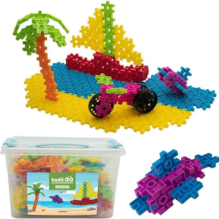 KADU DA Seaside Splash 226 Piece Set - STEM/STEAM Building + Construction Toy, for Open + Imaginative Play