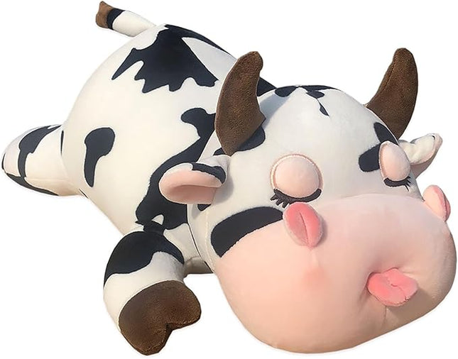Cow Plush Pillow - 19.6 Inch Cow Stuffed Animal - Birthday Christmas Valentine’s Day Gift for Kids Adults Boys Girls