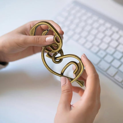 Fun Metal Brain Teaser Puzzle Games - Adults Mind 3D Toys -Teens IQ Insight Challenge - Educational Gift for Ages 12+ （3PCS）