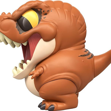 Mattel Jurassic World Bite Club Dinosaur Action Figure & Accessory, Tyrannosaurus Rex Chubby-Stylized Toy Collectible