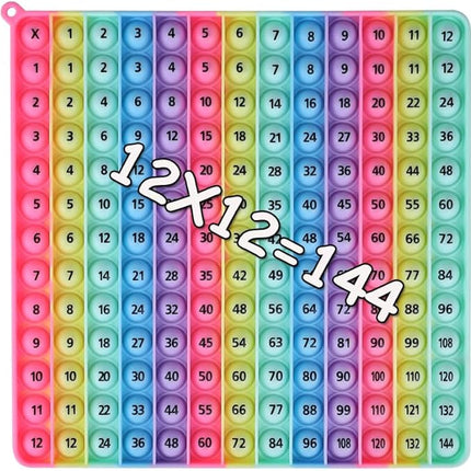 12 Multiplication Table Learning Workbook P00P Fidget Multiplication Game 12x12 Table Math Games Digital Table Toy, Fidget Learning Game Toy Relieves Stress, Creates Various Math Operations