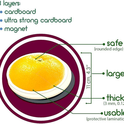 Fruits & Vegetables Magnetic Puzzles for Kids - Fridge Magnets for Toddlers - Toddler Puzzle - Travel Toys for Children - Magnetic Travel Games Baby Toys - Magnets for Preschooler