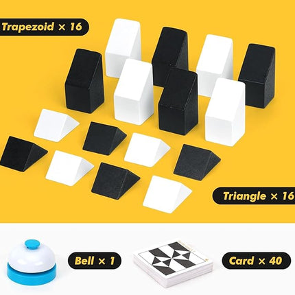 Brain Teaser Puzzles, Wooden Blocks Logic Game with 80 Challenges for Kids, Teens & Adults - IQ Test Mind Puzzle Toys, Perfect Birthday Gifts & Stocking Stuffers for Boys & Girls