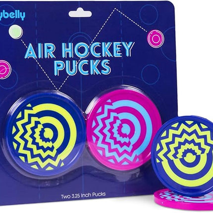 Vivid Two-Tone Air Hockey Pucks (2-Pack) | Wear-Proof Molded Psychedelic Patterns and Designs | Large 3.25-inch Pucks for Standard Air Hockey Tables | Perfect Addition to Game Rooms and Arcades
