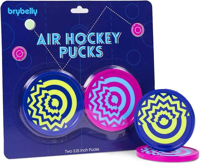 Vivid Two-Tone Air Hockey Pucks (2-Pack) | Wear-Proof Molded Psychedelic Patterns and Designs | Large 3.25-inch Pucks for Standard Air Hockey Tables | Perfect Addition to Game Rooms and Arcades