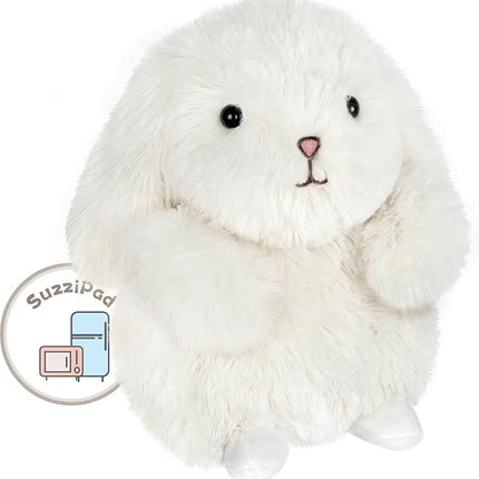 Bunny Stuffed Animal, Microwavable Heating pad for Anxiety Relief, Rabbit Plush for Bedtime, Cuddle, Companion, Warmer plushies, Stress Relief Packages for Women & Girls, Unscented, 8inch, 1.3 lbs