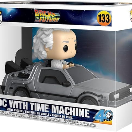 Funko Pop! Rides Deluxe: Back to The Future - Doc with Time Machine - Dr. Emmett Brown - Collectable Vinyl Figure - Gift Idea - Official Merchandise - Toys for Kids & Adults
