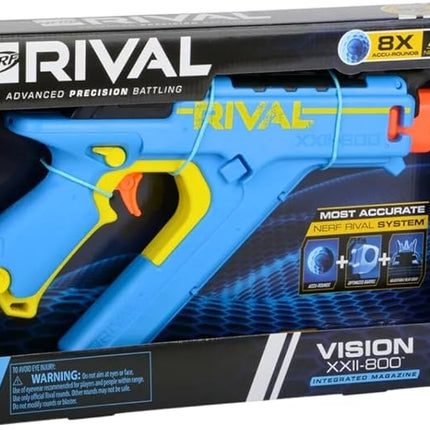 NERF Rival Vision XXII-800 Blaster, Most Accurate Rival System, Adjustable Sight, Integrated Magazine, 8 Rival Accu-Rounds