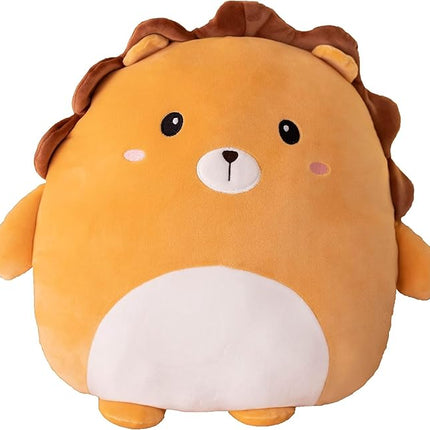 Soft Flat Lion Plush Hugging Pillow Cute Brown Lion Stuffed Animal Plushies Toys Kids Anime Cushion for Birthday, Valentine's Day, Christmas...12 Inch