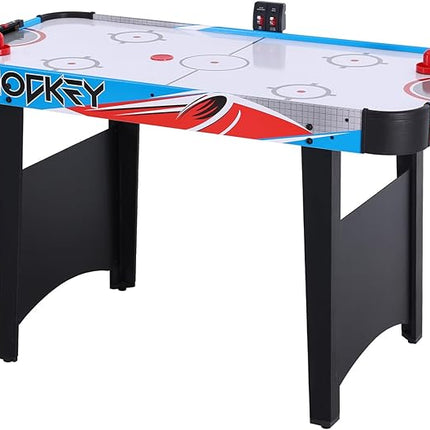 Foldable Air Hockey Table, 48" Indoor Air Hockey Arcade Table Gaming Set with 2 Pucks, 2 Pushers, Electronic Score Systems for Adults and Kids, Home Game Room, Family Recreation