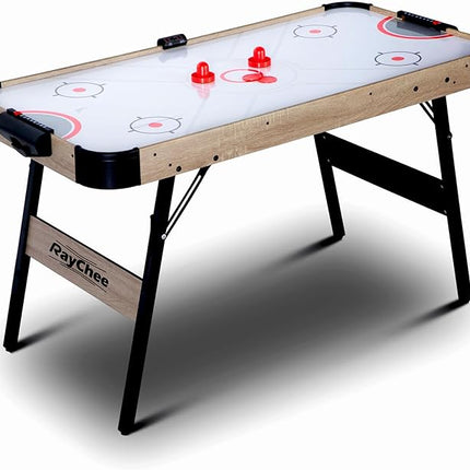 58 Inch LED Folding Air Hockey Table for Family, Foldable Sports Hockey Game Set w/2 Pucks, 2 Pushers, Powerful Motor, Hockey Table for Adults and Kids, Home Game Room