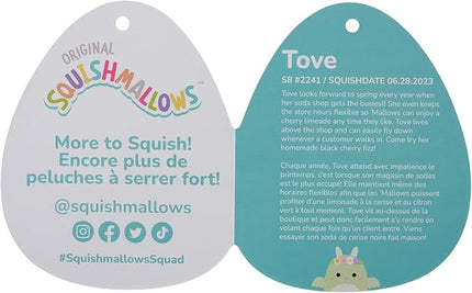 Squishmallows Original 7.5-Inch - Tove The Mint Green Mothman with Flower Crown and Fuzzy Belly