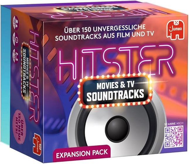 Hitster Film & Series Soundtracks, German Expansion, 154 Music Cards, Party & Card Game for Adults and Families, 2 to 10 Players, from 16 Years, German (DE)