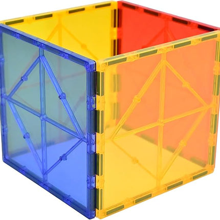 Gemmicc 6 PCS Large Magnetic Tiles,Jumbo Magnet Base Plates,STEM Magnetic Building Blocks for Kids Boys Girls